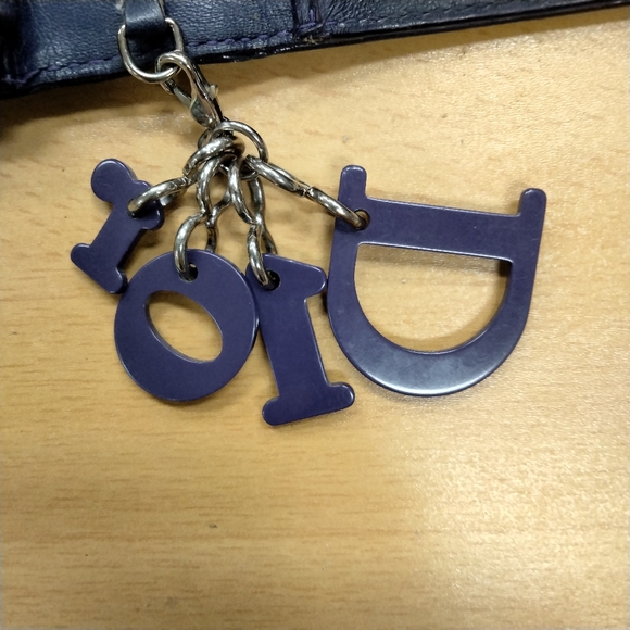 Authentic Christian Dior Lady Dior Bifold Patent Leather Wallet in Purple 💜 - Picture 8 of 16